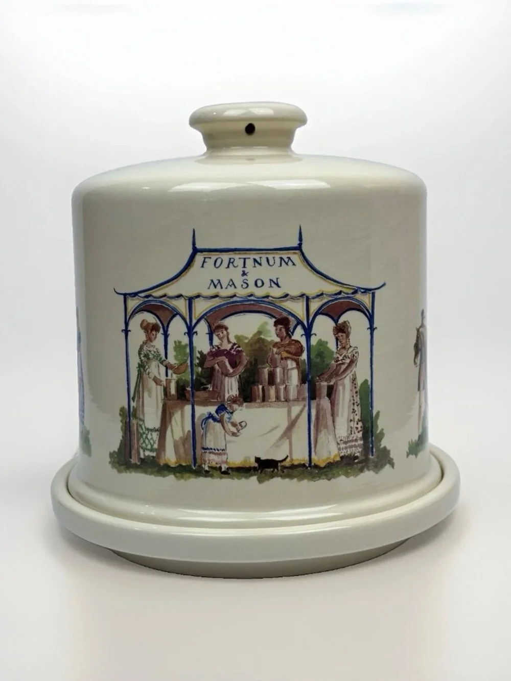 🧀 Vintage Fortnum & Mason Cheese Dome Underplate Piccadilly London England